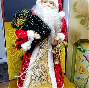 Άγιος Βασίλης  με βελούδινη φορεσιά ,ύψος 62 εκατοστά