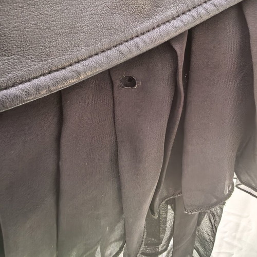 Philipp Plein Jana leather skirt, size S, black