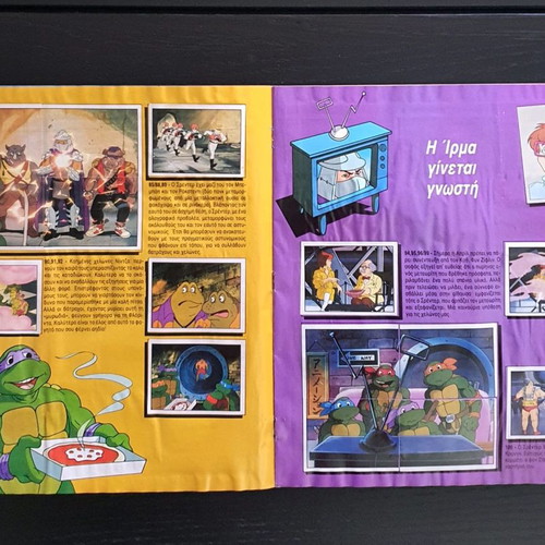 Teenage Mutant Hero Turtles Panini Album 1990 used, with stickers