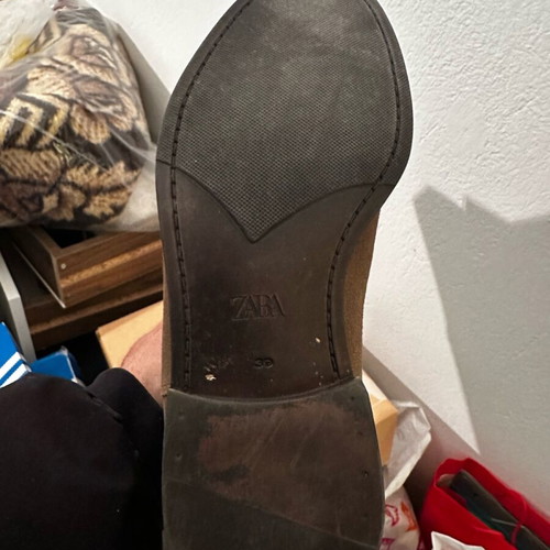 Chelsea boots Zara leather like new brown
