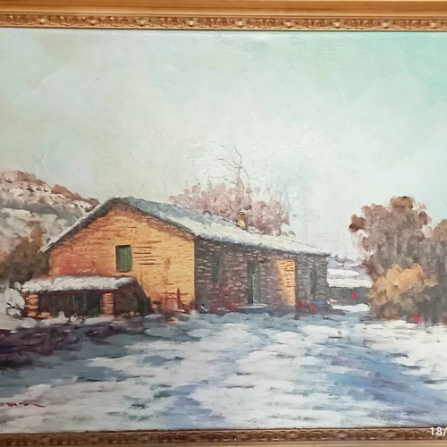 Oil painting by D. Dimitriou on canvas like new, 73x93 cm