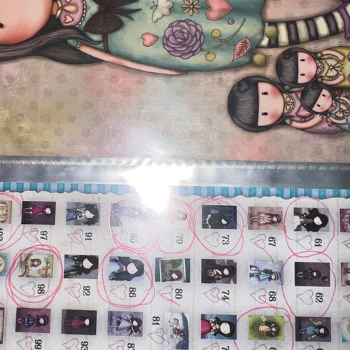 Panini Santoro album used with 109 stickers and empty packets