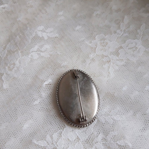 Brooch used with agate stone silver