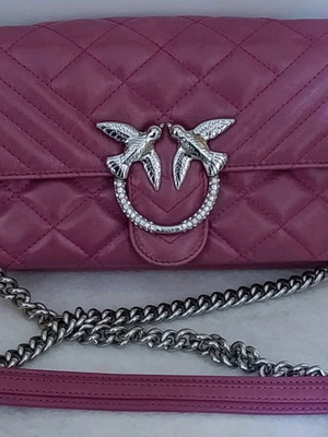 Τσάντα ώμου Pinko σαν καινούργια, ροζ λιλά απόχρωση