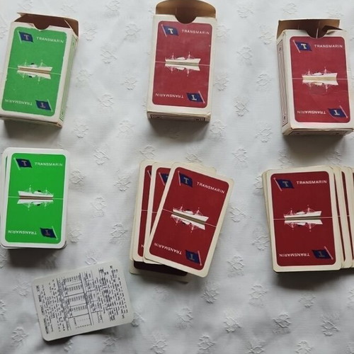 Transmarin Belgium playing cards new, set of 3 decks
