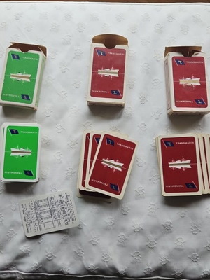Transmarin Belgium playing cards new, set of 3 decks