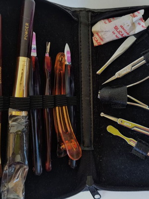 Complete Manicure and Makeup Set in Black Riopan Case