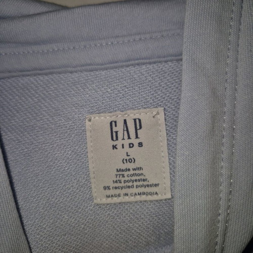 GAP kids hoodie size L (10) like new, blue