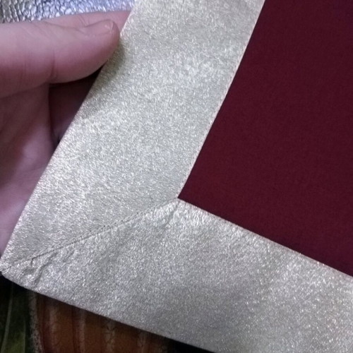 Silk embroidered Christmas table linens set of three like new