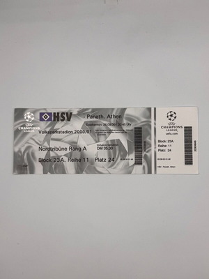 HSV εισιτήριο Champions League, Hamburger 0-1 Παναθηναϊκός 2000