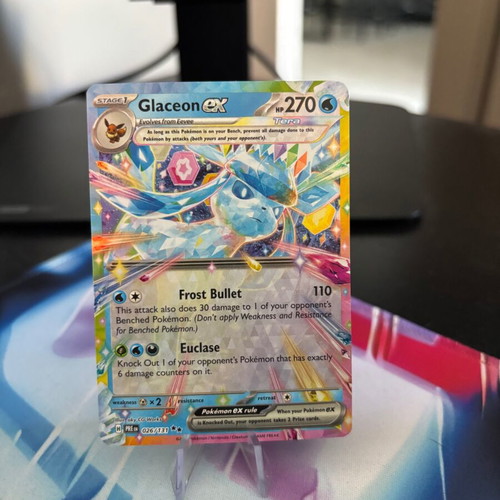 Glaceon ex 2025 Prismatic Evolutions Tera Double Rare card near mint