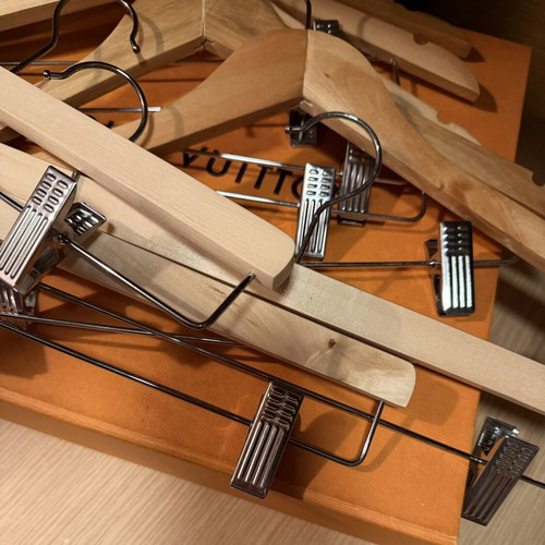 Wooden hangers with clips, pack of 9, IKEA