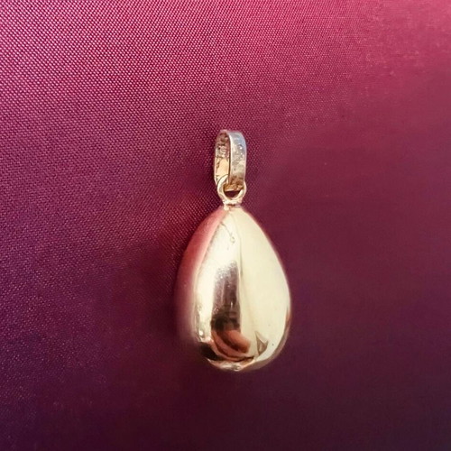 Gold-plated pendant made of 925 silver used, round drop shape