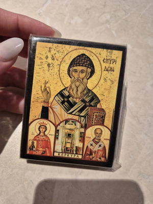 Saint Spyridon of Corfu Icon new, small commemorative