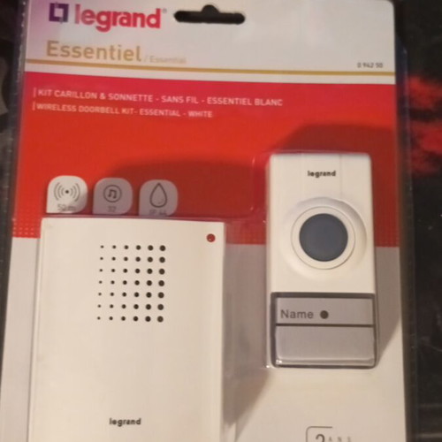 Legrand wireless battery doorbell new, waterproof, 50 meters range