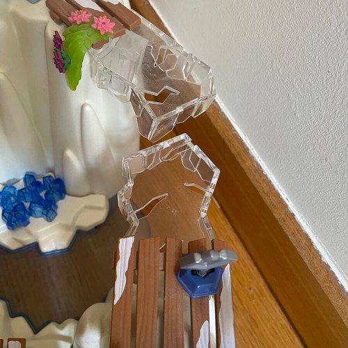 Playmobil snow castle used with light-up diamond
