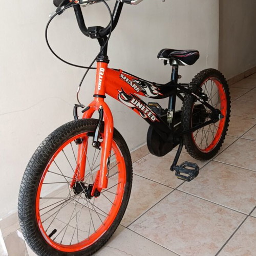 18-inch BMX bike, orange and black