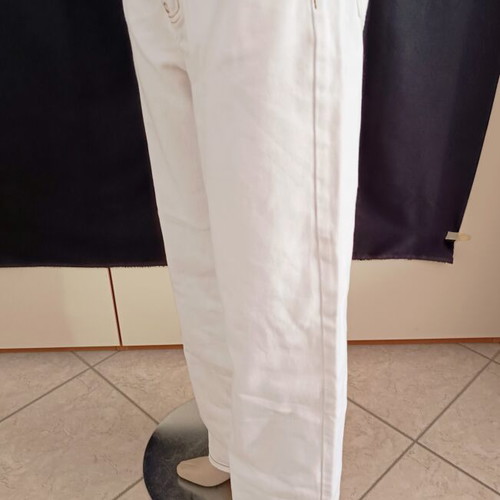 Shein white women's high-waisted wide jeans M like new