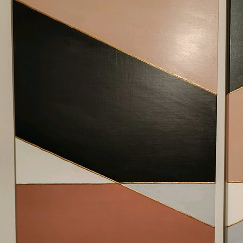 Set of two acrylic paintings on canvas new