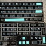 Blue and black keycaps set