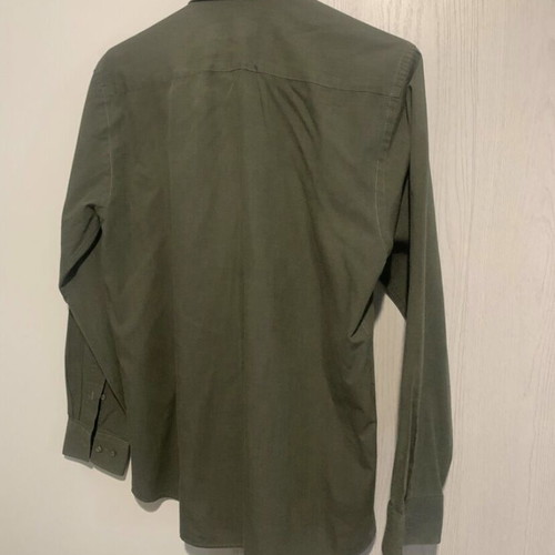 Achille Saridis men's long-sleeve shirt green khaki like new size M