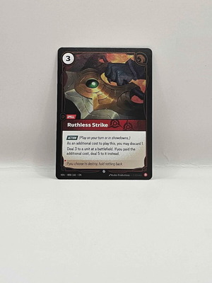 League of Legends Riftbound Vendetta Ruthless Strike card like new