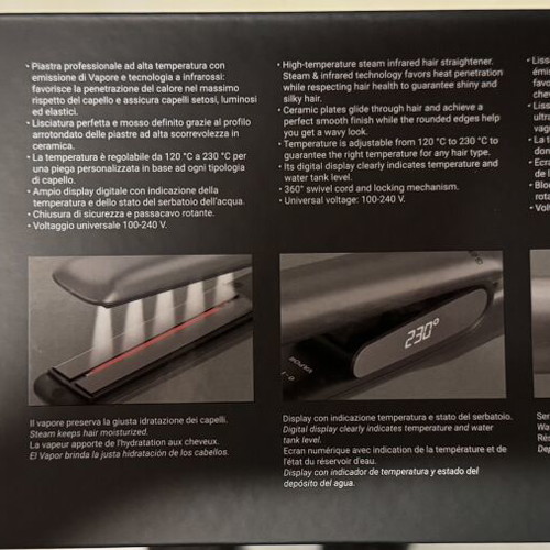 Gamma+ Styler Vapor and Infrared steam and infrared hair straightener like new