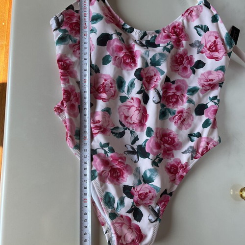 Victoria's Secret swimsuit with roses design open back new size S