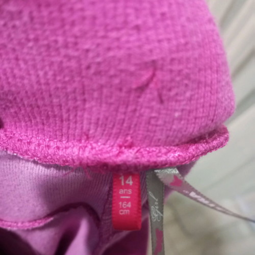 Velvet tracksuit used, pink, for 14 years old, 164cm