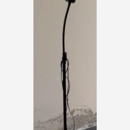 Floor lamps used, two pieces, one black and one adjustable