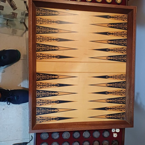 Byzantine Emperors Backgammon Set like new, collectible luxury edition