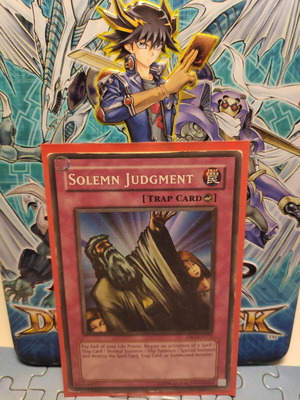 Solemn Judgment DB2-EN073 Ad #2 used Yu-Gi-Oh! card