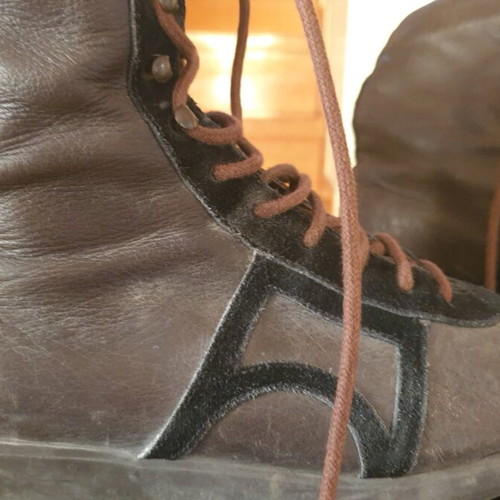 Camper boots used leather and suede brown size 37