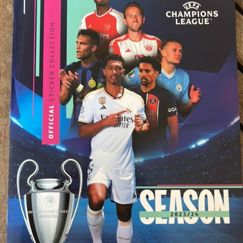 Topps Champion League 2023/24 Sticker Album new with 6 stickers