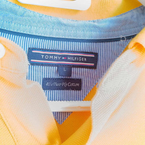Tommy Hilfiger Polo shirt used, size Large, yellow