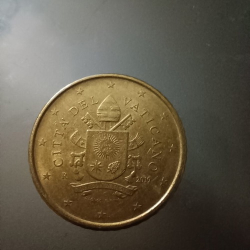 Vatican 50 cent coin, 2019