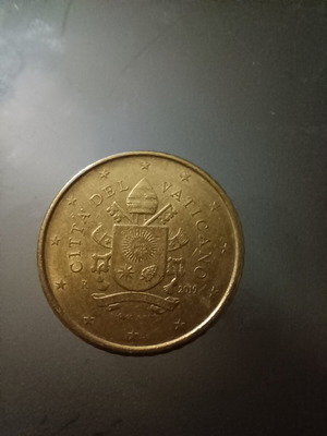 Vatican 50 cent coin, 2019