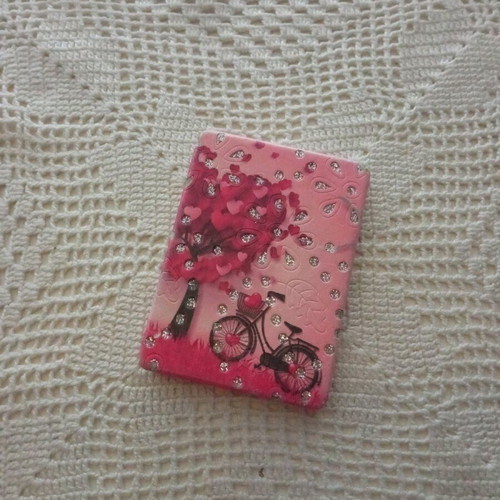 Pink small pocket mirror like new