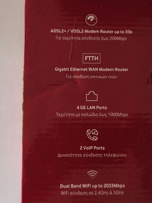 Router Vodafone ZTE ZXHN H268Q σαν καινούργιο