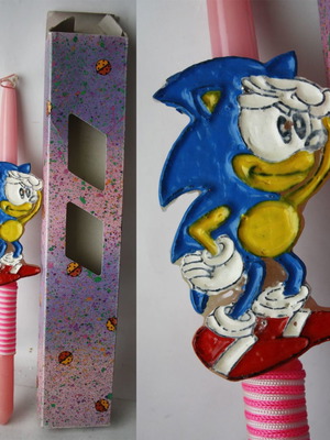Λαμπάδα Sonic The Hedgehog Sega vintage 90's ελληνική καινούργια