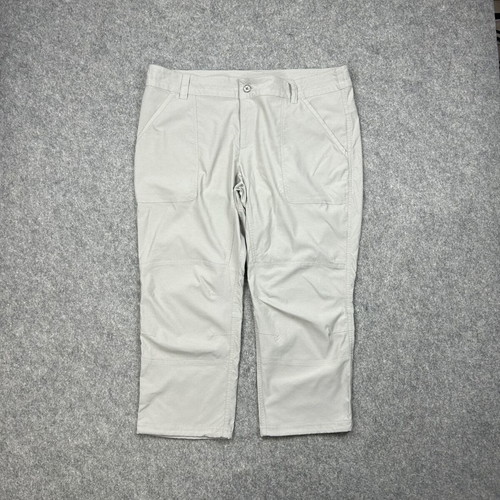Columbia women's Capri pants XL used, grey beige, outdoor cropped