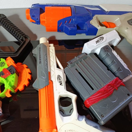 Nerf toy blasters used, assorted models pack