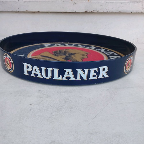 Paulaner tray like new, 31 cm diameter, 3.5 cm side height