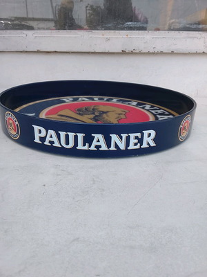 Paulaner tray like new, 31 cm diameter, 3.5 cm side height