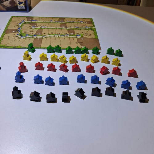 The Castles of Mystras board game with mini expansions The River and The Abbot, like new