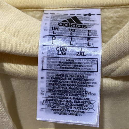 Adidas Performance Essentials Fleece Hoodie like new, yellow, size L