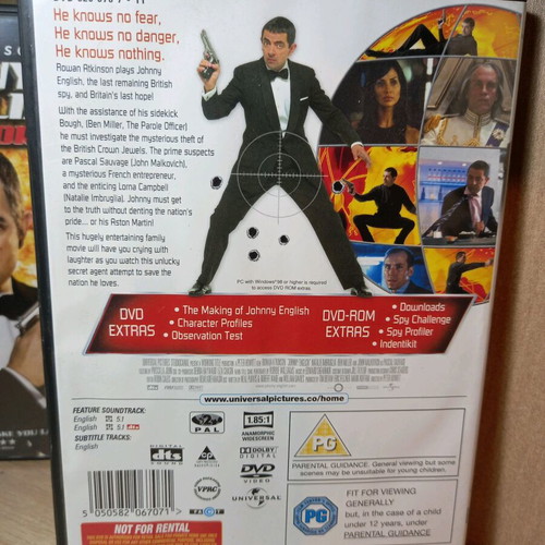 Johnny English 1 & 2 DVD box like new with English subtitles