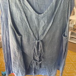Linen set worn once, turquoise