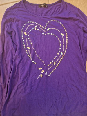 Top embroidered with beads like new, size XXL