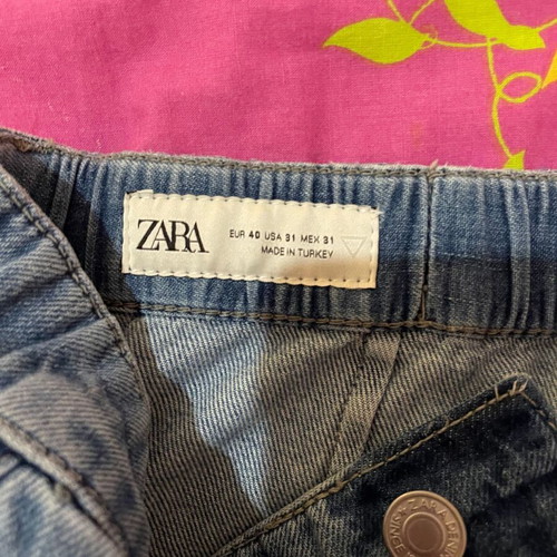 ZARA men's pants with high waist like new, blue, size L